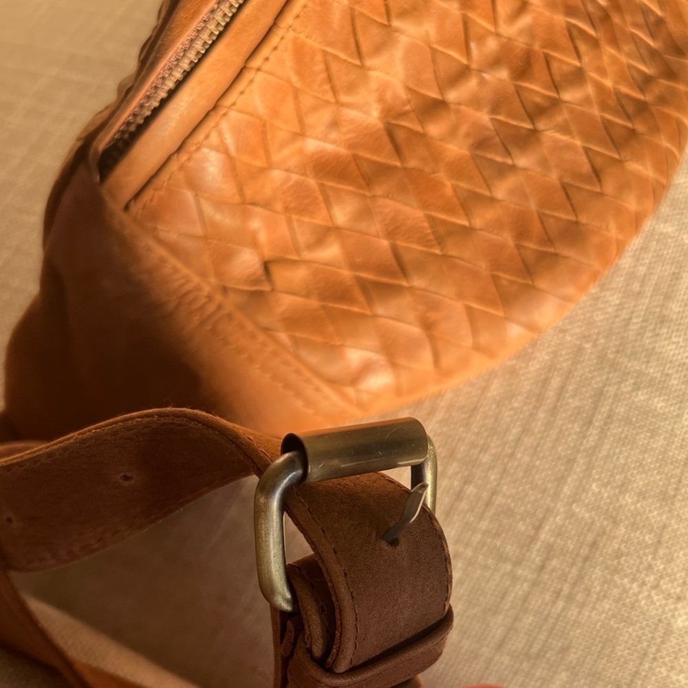 Brown Woven Leather Belt Bag - Picture 8 of 9
